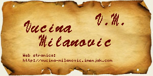 Vucina Milanović vizit kartica